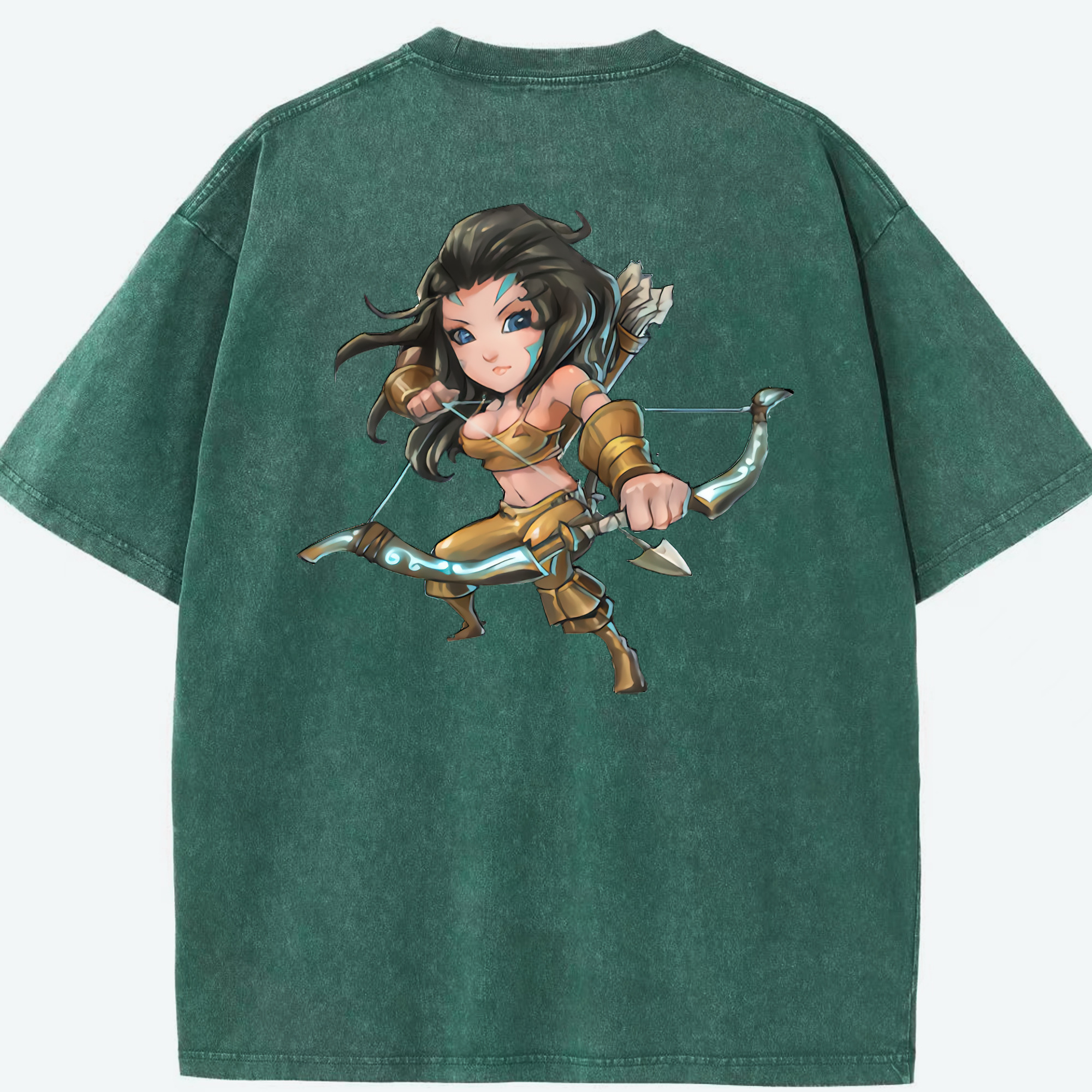 リーグ・オブ・レジェンド League of Legends LOL 綿100% ヴィンテージ風 半袖Tシャツ（背面プリント）